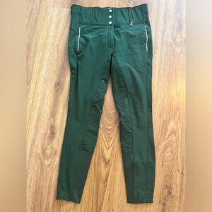 Horze green high waisted breeches sz 30